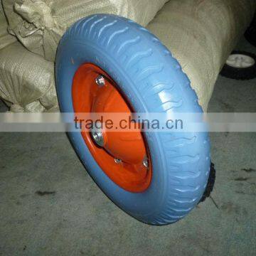 wheel barrow colored pu wheels 13" 3.25-8