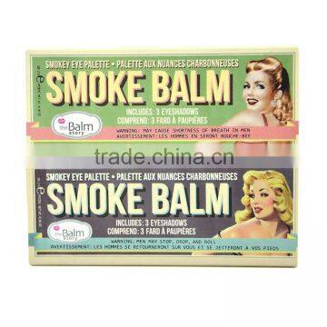 Hot selling 3 colors the balm cosmetics eye shadow palette with balck box