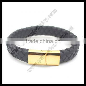 Personalized Leather gold cuff bracelet manufacturer