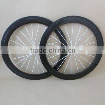 50mm carbon tubular clincher wheels 650C 23mm wide Bicycle Wheelset