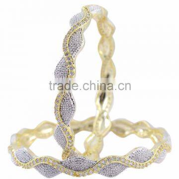 Indian Diamontic Cubic Zirconia Bangle Set For Women