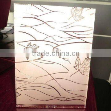 4mm decorative acid etched glass