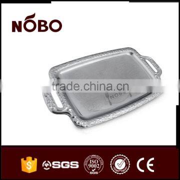 Decorative Stainless Steel Non-slip Serving Tray photo-5