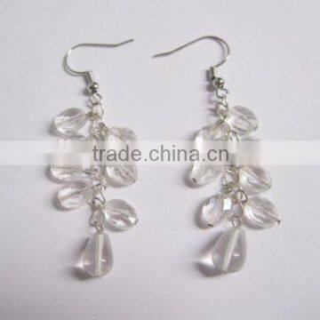 Wholesale earring crystal oval faceted grape earring jewelry