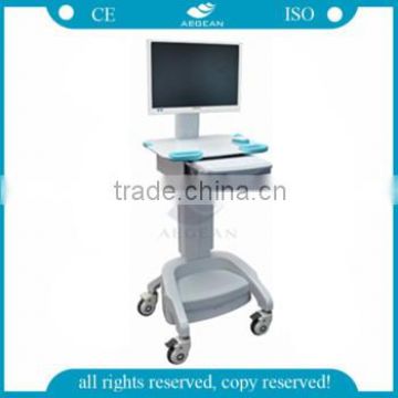 AG-WT002A Metal base hospital workstation computer trolley cart