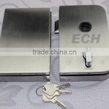 high class good quality stainless steel glass door patch lock