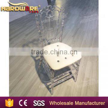 Armless Wedding Clear Crystal Hall Banquet Chairs,pu Cushion Acrylic Chairs photo-4