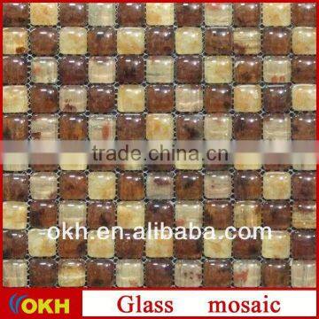 SH2518 Gold leaf glass mosaic tile