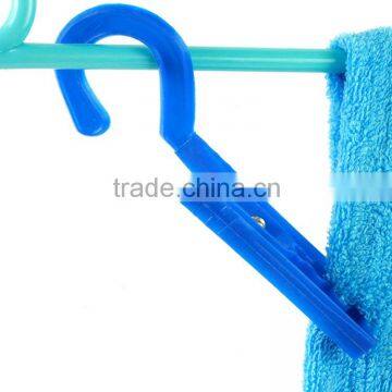 cheap blue plastic clothes peg with hook