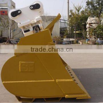 ISO / SGS hydraulic tilting mud bucket for excavator total 90 degree