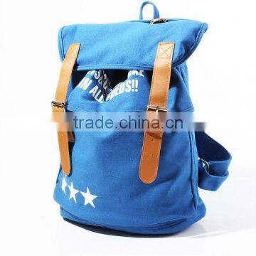 blue canvas bag backpack