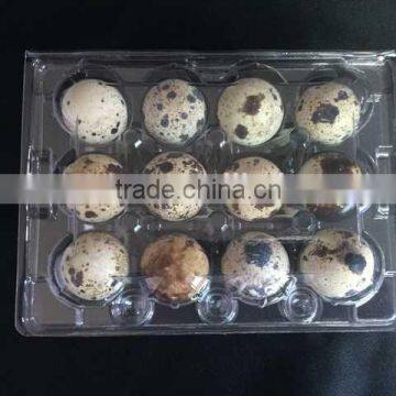 Clear disposable Clamshell blister plastic quail eggs tray 6/12/24/30 holes slots
