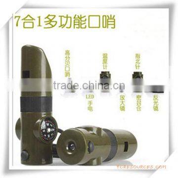7 in 1 Multi-Functional Outdoor Survival Whistle for Promotion(OS18003)