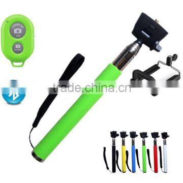 selfie stick with bluetooth shutter button, cable take pole selfie stick