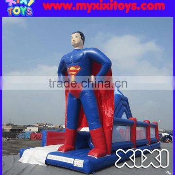 XIXI New Arrival Inflatable Superman Obstacle Courses With Slide Combo photo-3
