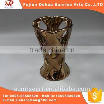 Electroplating creative ceramic flower vase