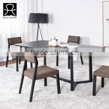 High Quality Modern Elegant Rectangle Dinning Table Wood MDF Dinning Table photo-5