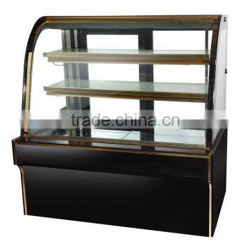 Bakery display cake refrigerated cabinet with marble base