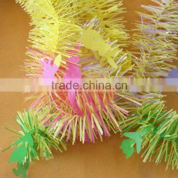 PET Wire Rabbits and Grass Plastic New Spring Garland photo-3