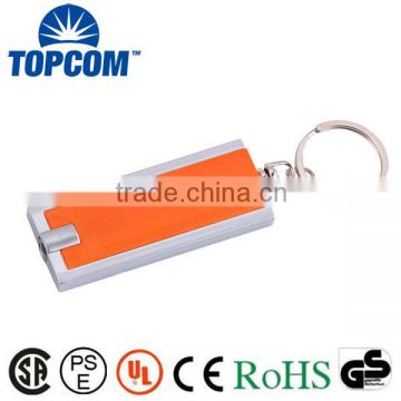 Promotional Gift Cheapest PVC LED Mini Keyring Flashlight with Branding