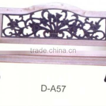 Classic Garden Cast Iron Bench With Handrail and Backrest