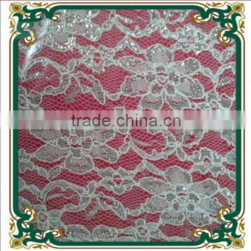 Beautiful sliver lace embroidery fabric