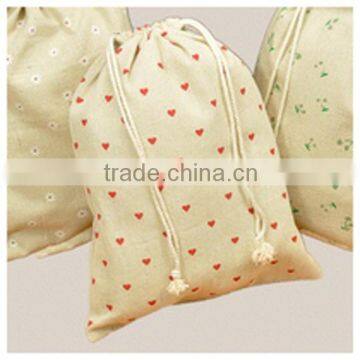 wholesale cotton linen drawstring bag & small jute drawstring bag