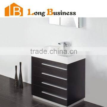 LB-JX2019 Artificial stone basin 4 drawers modern base bathroom vanities