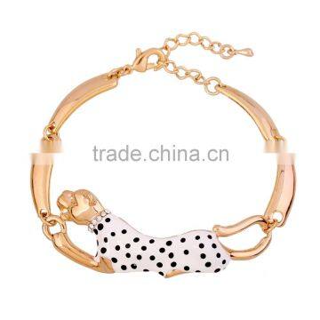 New Arrival 2015 Wedding Bracelet For Women 18K Gold Plated Chain Bracelet leopard Bracelets & Bangles