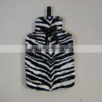 cheap promotional printed plush hot water bottle cover for 1000ml