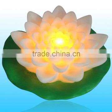 4/8h timer floating candle artificia lotus flower with led light dongguan