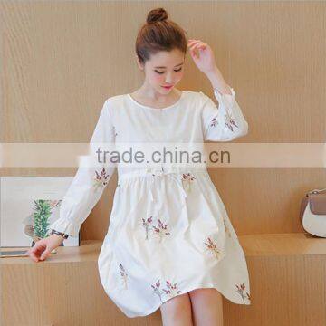 comfortable korean floral dress ladies 2016 pregnant dress