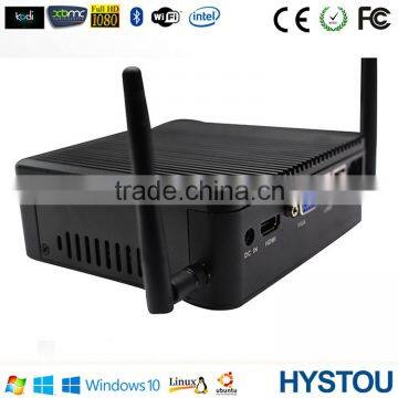 Intel Bay Trail J1900 Quad Core 2.0GHz Fanless Computer Case Mini PC x86 HTPC Windows Ubuntu With 4G RAM 32G SSD 2 Lan WiFi HDMI