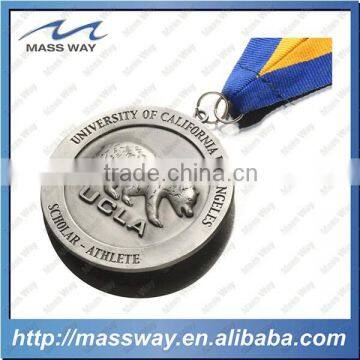 souvenir cattle custom 3D antique pewter metal medal