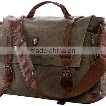 high quality waxed canvas mens messenger bag