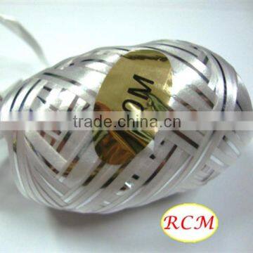 Gift Packaging Decorations PP Curly Ribbon Egg With Gold-line