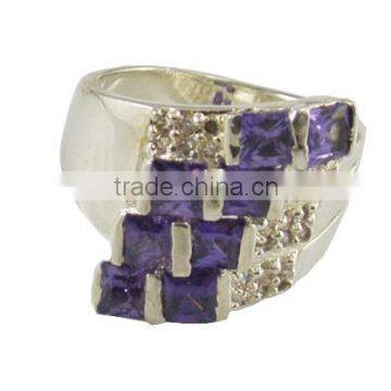 Multi Gemstones 925 Sterling Silver Finger Ring High Quality SC073