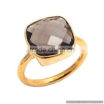 The Gopali Jewellers smoky Topaz Hydro Gemstones Ring 925 Sold Sterling Silver Ring Designer rings