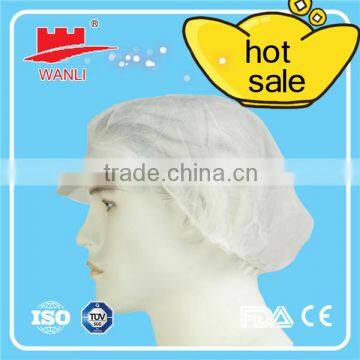 Non Woven Disposable Bouffant Peaked Cap Hair Cap Food