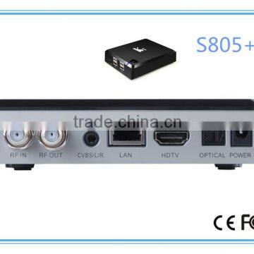 Android 4.4 smart TV box S805 DVB-S2 8G Hybrid set top receiver box wifi satellite TV set top box