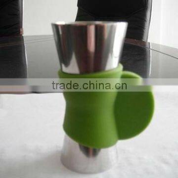 jigger, measuring shaker cup made in Guangzhou China, stainless steel measuring cup