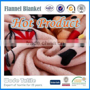 China Market Cartoon Print Flannel Fleece Baby Blanket photo-3