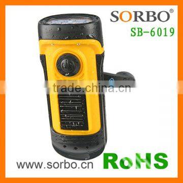 Wholesale LED Light Bar LED Tactical ABS Hand Cranking Flashlights Solar Power Outdoor Spotlight photo-5