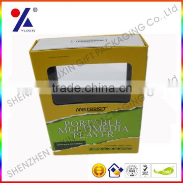 electrionical products packaging boxes for multimedia player,with magnet and paperboard,open 2 windows