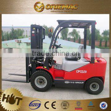 YTO forklift with 2000kg capacity CPCD20