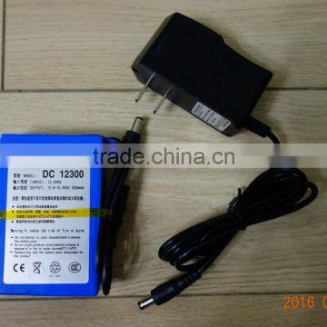 Rechargeable Li-ion Battery DC 12V 3000mAh