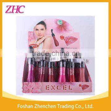 Excel Pairs 24H longlasting matte lipgloss matte liquid lipstick 24pcs/lot