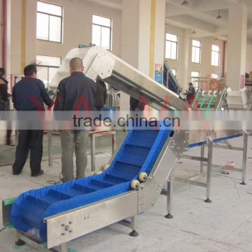 modular plastic inclined belt conveyors for food industry