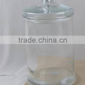 GLASS CANISTER WITH COLOR LID