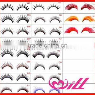 2014 Pretty Eyelashes Wholesale Fashionable Strip Eyelashes Black False Eyelash 10pairs Per Box